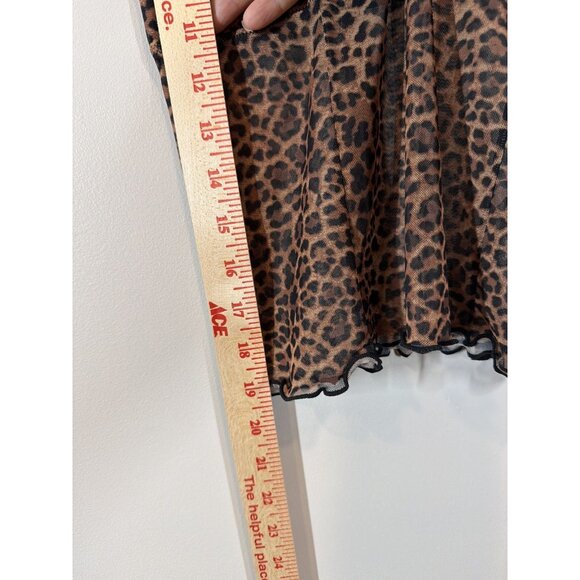 H&M Divided Leopard Print Sheer Cami Tank Top Women’s Small Y2K NWT Rose - Picture 7 of 7